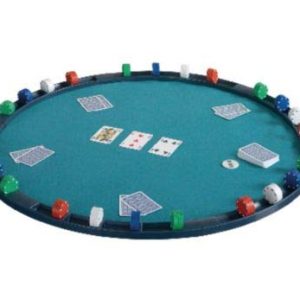Burwells Poker Bridge Card Game Table Mat Topper Cover Green Felt Home Casino Carry Pouch