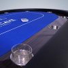 Ex-Pro The Man Cave Project Luxury Poker Table, 10 Player Card Surface with Blue Baize Cloth, Chips Tray, and Cup Holders - Image 6