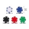 Display4top Texas Holdem Poker Chips Set with Aluminum Case ,2 Decks of Cards, Dealer, Small Blind, Big Blind Buttons and 5 Dice (Silver/300pcs) - Image 5