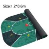 HEN'GMF Portable Rubber Foam Poker Table Mat Texas Hold em Poker Mat with Carry Tube to Play Cards, Poker Games, Blackjack, Casino (1.2x0.6m/1.8x0.9m) - Image 6