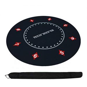 Professional Rubber Foam Poker Table Desktop Texas Hold'em Wallpapers Round Chip Rubber Pad Playing Card Tablecloth Accommodates Up To 8 Players