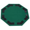 HOMCOM 1.2m/48 Inches Foldable Poker Table Top 8 Players Blackjack Tables Casino Chip Trays - Image 2