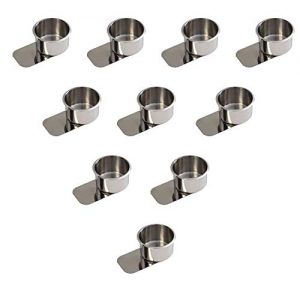 GSE Games & Sports Expert Stainless Steel Slide Under Drink Cup Holder for Poker Table (Single/10-Pack)