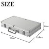 Display4top Texas Holdem Poker Chips Set with Aluminum Case ,2 Decks of Cards, Dealer, Small Blind, Big Blind Buttons and 5 Dice (Silver/300pcs) - Image 4