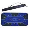 Poker Table Top, Layout Poker Mat, Portable Poker Table Mat Texas Hold Em Poker Mat with Carry Tube, Rubber Bottom, Flannel Surface - Image 2