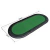HOMCOM 200cmx90cm/79 x36 Classic 3 Folding Poker Table Foldable Poker Top 10 Seater Players Blackjack Table with Drink Holders Carry Bag - Image 5