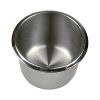 Small Stainless Steel Poker Table Cup Holder - Image 2