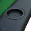 HOMCOM Poker Table 1.85m Folding Top for 8 Players Casino with Chip Trays Drink Holders - Image 4