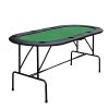 HOMCOM Poker Table 1.85m Folding Top for 8 Players Casino with Chip Trays Drink Holders - Image 10