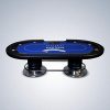 Ex-Pro The Man Cave Project Luxury Poker Table, 10 Player Card Surface with Blue Baize Cloth, Chips Tray, and Cup Holders - Image 3