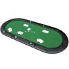 HOMCOM 200cmx90cm/79 x36 Classic 3 Folding Poker Table Foldable Poker Top 10 Seater Players Blackjack Table with Drink Holders Carry Bag - Image 6