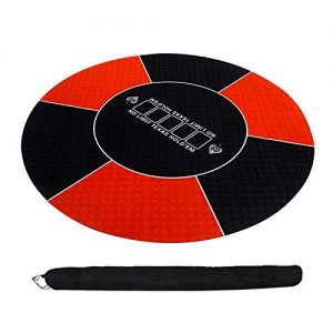 Texas Hold'em Poker Layout Classic Red Black 120cm Rubber Table Cloth Round Table Mat Layouts