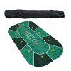 HEN'GMF Portable Rubber Foam Poker Table Mat Texas Hold em Poker Mat with Carry Tube to Play Cards, Poker Games, Blackjack, Casino (1.2x0.6m/1.8x0.9m) - Image 2