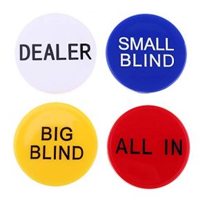 Hellery 4pcs Acrylic Poker Chip Round Shape Game Table Accessories
