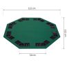 HOMCOM 1.2m/48 Inches Foldable Poker Table Top 8 Players Blackjack Tables Casino Chip Trays - Image 4