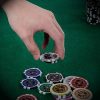 Display4top 300 Piece Texas Holdem Poker Chips Set with Aluminum Case ,2 Decks of Cards, Dealer, Small Blind, Big Blind Buttons and 5 Dice (300 Piece Chips) - Image 9