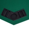 HOMCOM 1.2m/48 Inches Foldable Poker Table Top 8 Players Blackjack Tables Casino Chip Trays - Image 6