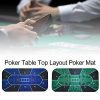 Poker Table Top, Layout Poker Mat, Portable Poker Table Mat Texas Hold Em Poker Mat with Carry Tube, Rubber Bottom, Flannel Surface - Image 7