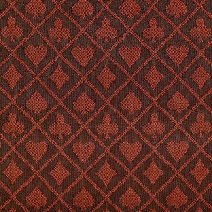 Poker Speed Cloth Burgandy - Per Metre | Deluxe Speed Cloth for DIY Poker Tables with Playing Card Suit Pattern